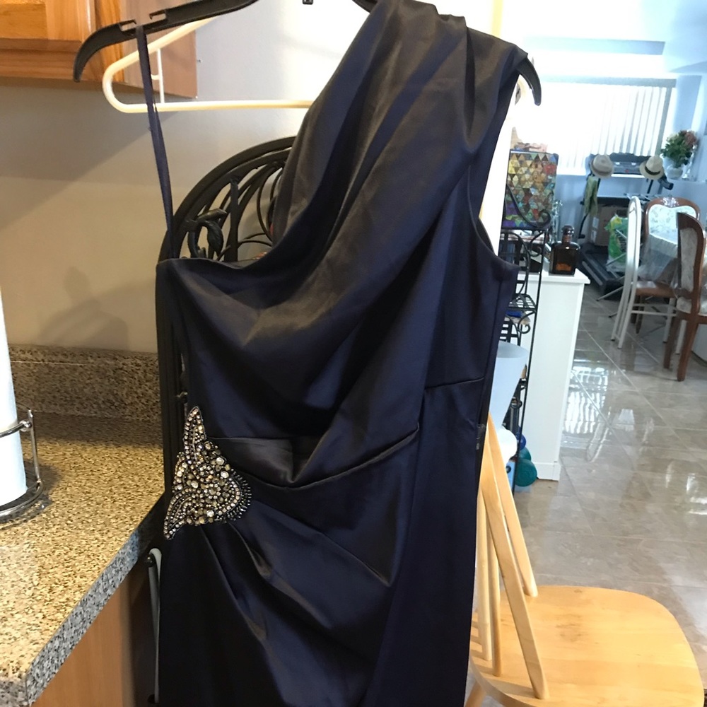 Elise J satin cocktail dress